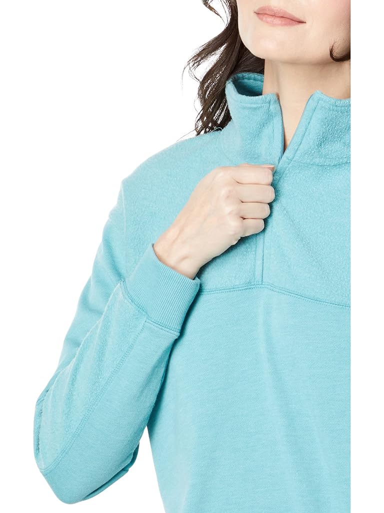 bobi Los Angeles 1/2 Zip Pullover Sweatshirt in Mixed Fleece