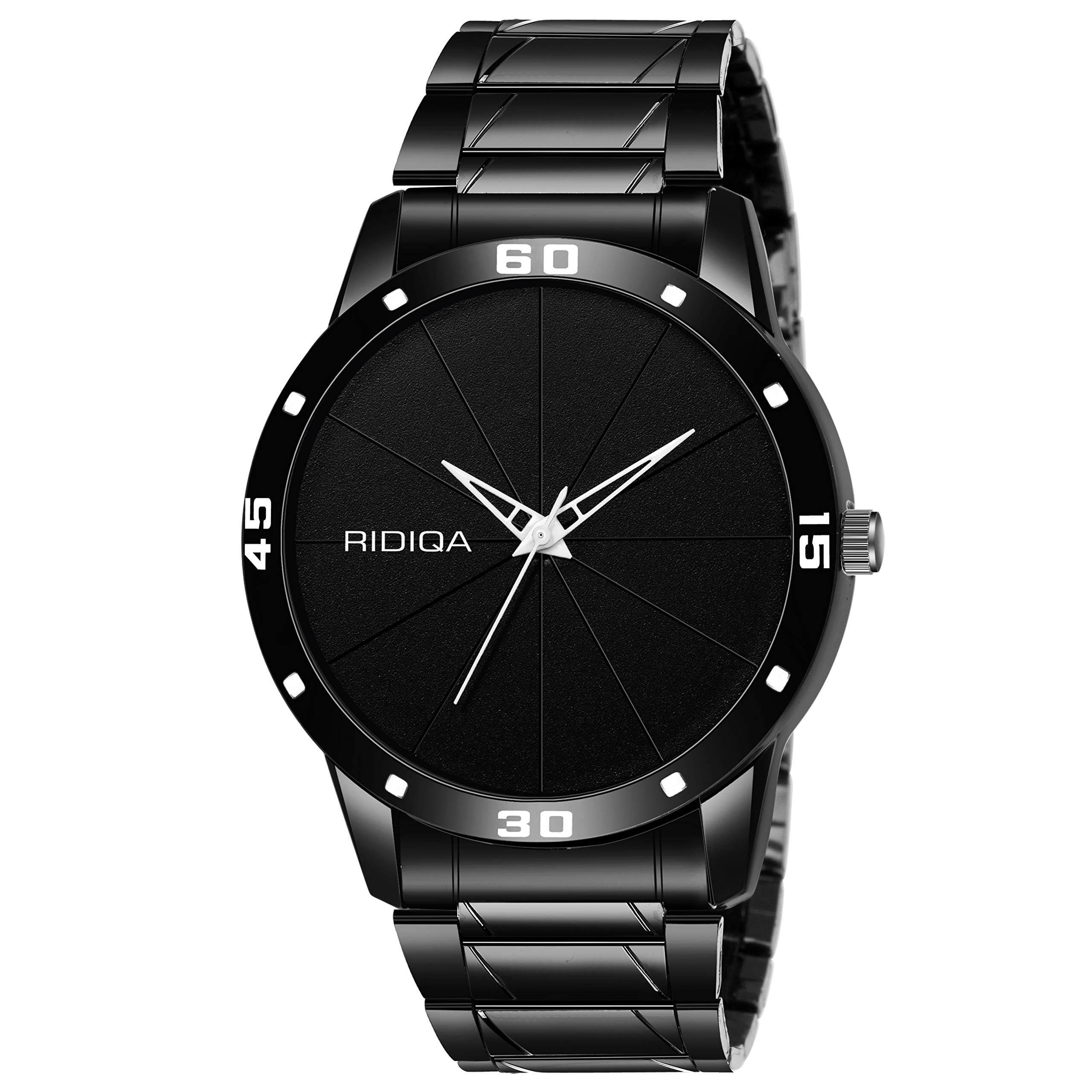 RIDIQA Black Chain Black Dial Luxury Watch for Men | Boy