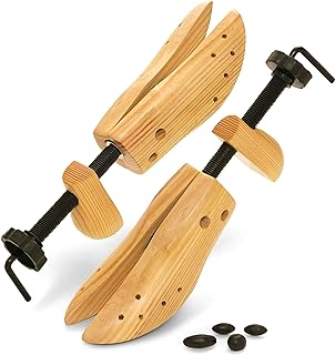 Plixio Shoe Stretcher Women and Men's Shoe Widener - Wooden Expander for Wide Feet, Bunions or Calluses (2 Pack)