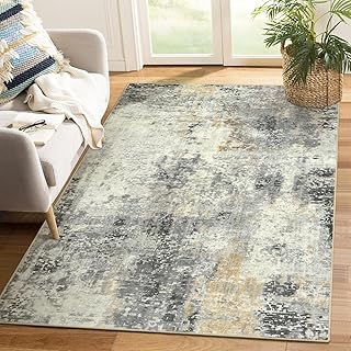 Lahome Modern Abstract Area Rug - 3x5 Gray Washable Entry Rug, Soft Non-Slip Contemporary Nursery Mat Indoor Throw Kitchen...