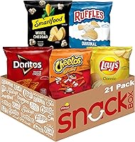 Frito-Lay Classic Mix Variety Pack, Single Serve Snack Bags (Pack of 21)