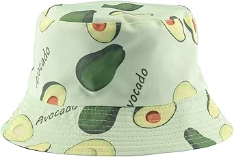 Faletony Unisex Reversible Bucket Hat Print Double-Side-Wear Cotton Sun Hat Fisherman Hat