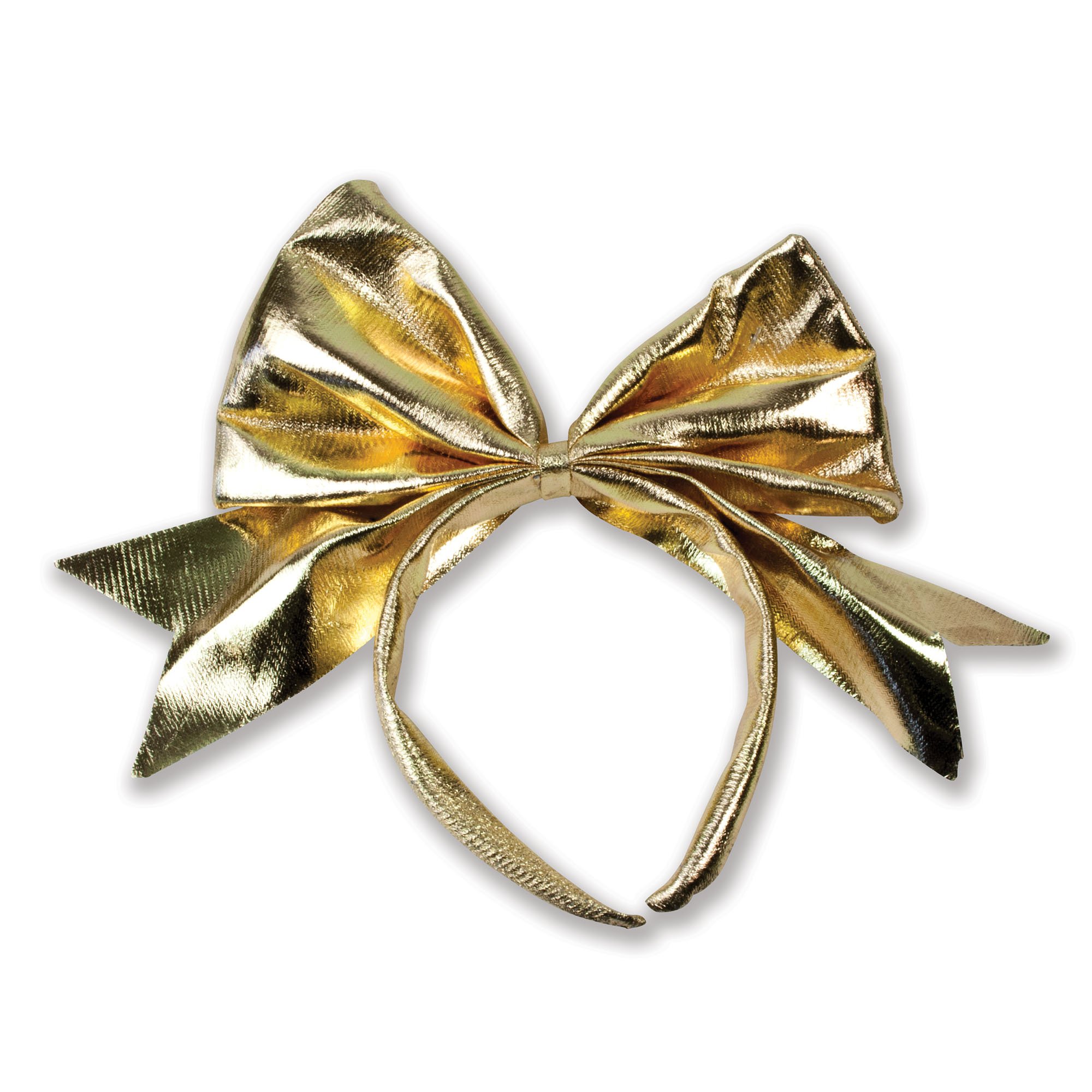 Bristol Novelty BA425 Bow Headband, womens, Gold, One Size