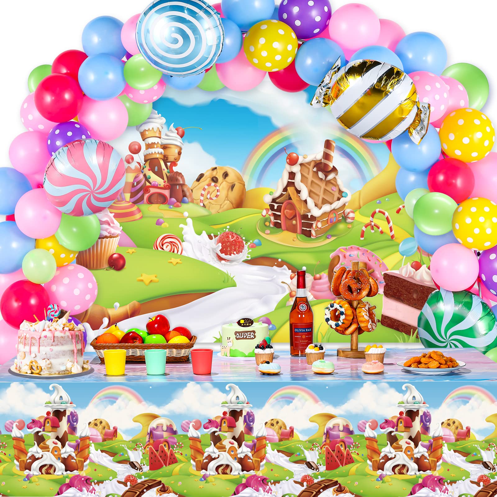 Amazon.com: 87 Pcs Candyland Themed Party Decorations, Candyland ...