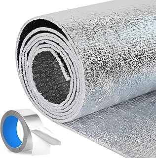 HADOR Reflective Insulation Foam Roll 48 in X 10 Ft, Window Insulation Kit for Summer Heat, Double-Sided Pearl Cotton Insu...