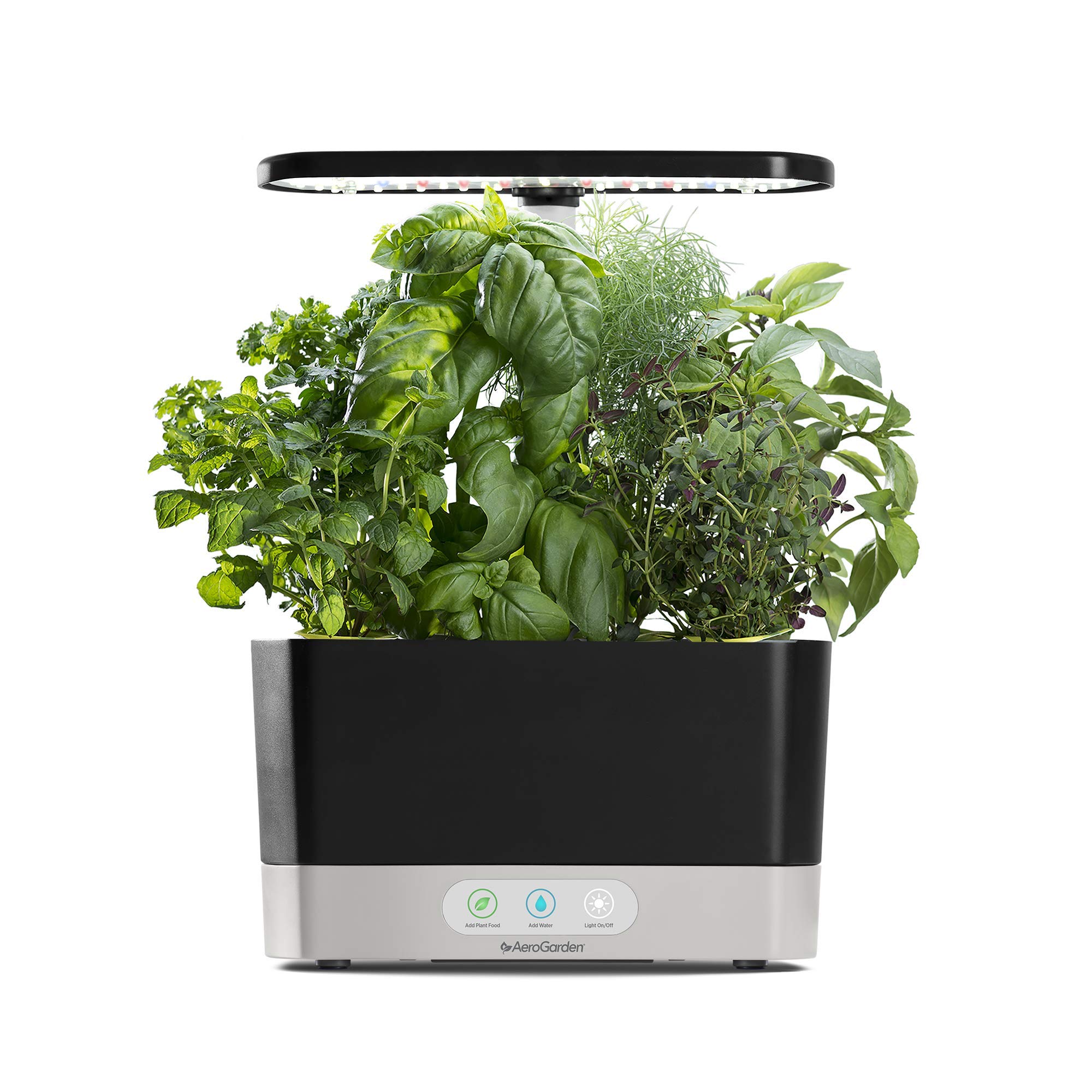 AeroGarden Harvest with Gourmet Herb Seed Pod Kit - Hydroponic Indoor Garden, Black