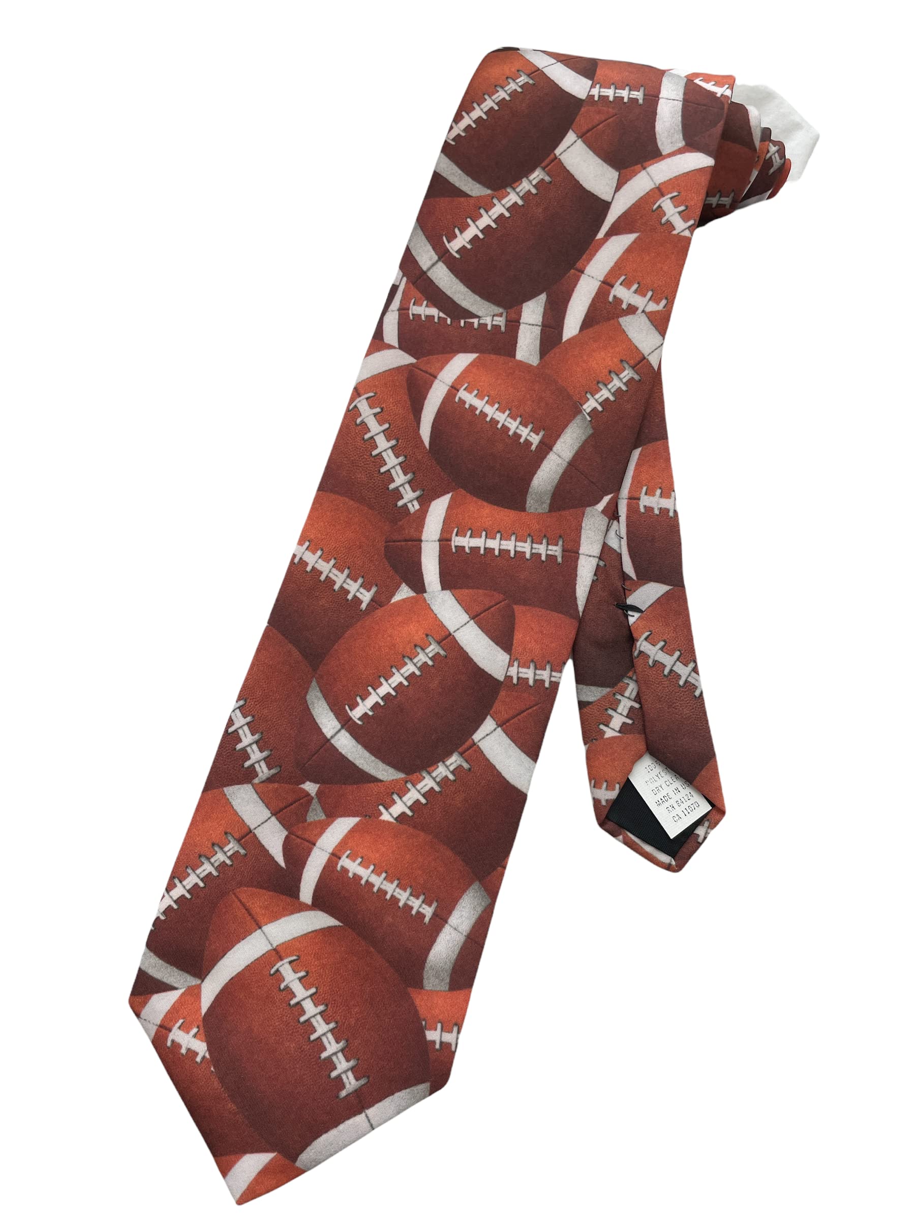 RM StyleMens Collage of Footballs Football American Sport Necktie - Neck Tie