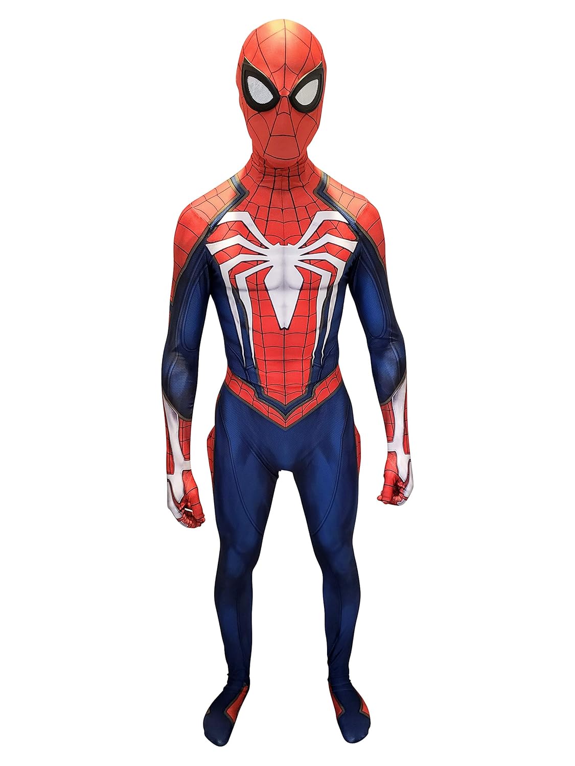 PS4 Spider-Man Suit | Spiderman Costume | Spiderman Cosplay Suit w/Lenses M  : : Fashion