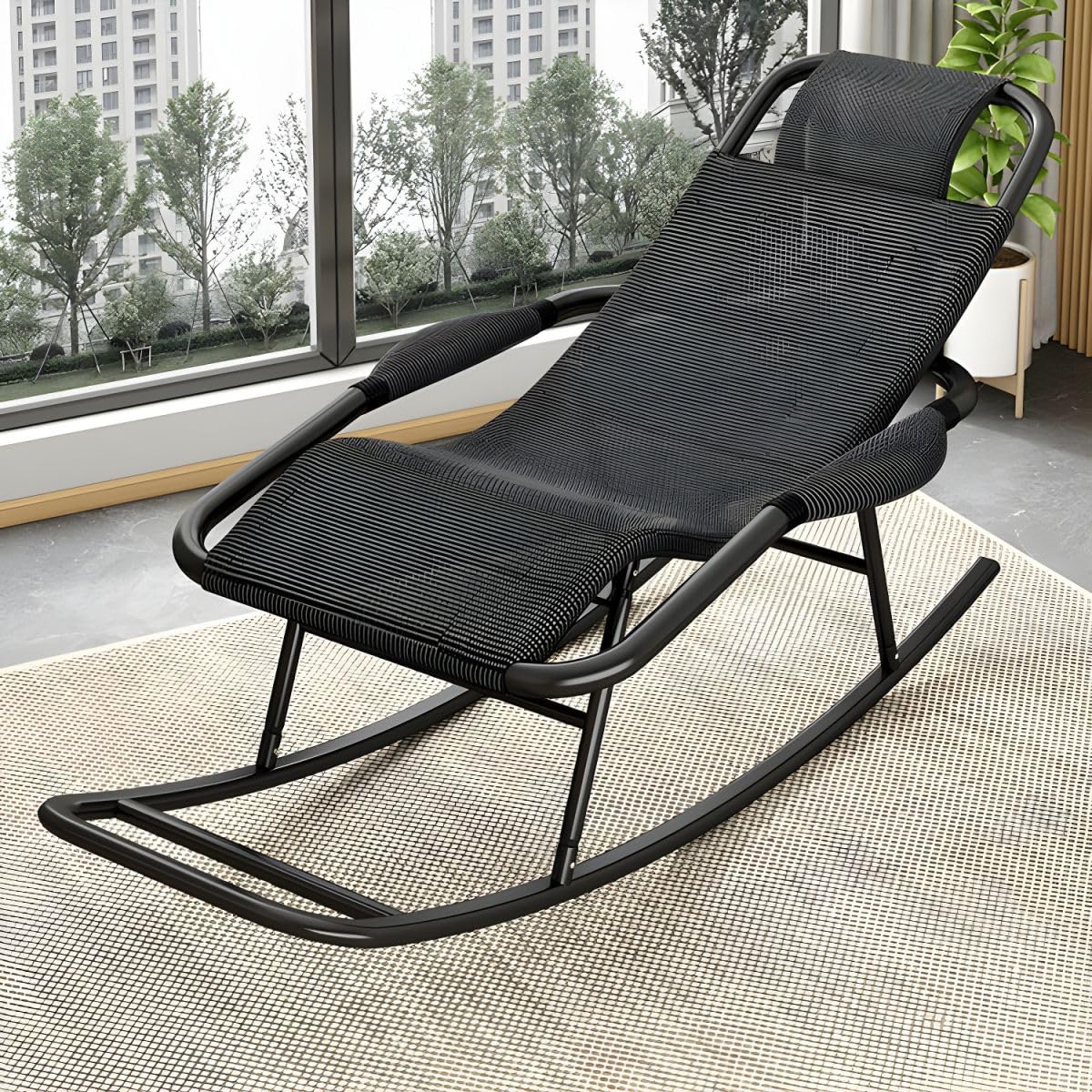 Scizor Chair Zero Gravity Recliner Folding Recliner Lawn Chair BChairs Outdoor Rocking Chairs,Textilene Fabric Nursing Rocking Chair Relaxing Chair with Metal Frame,(SC-01)