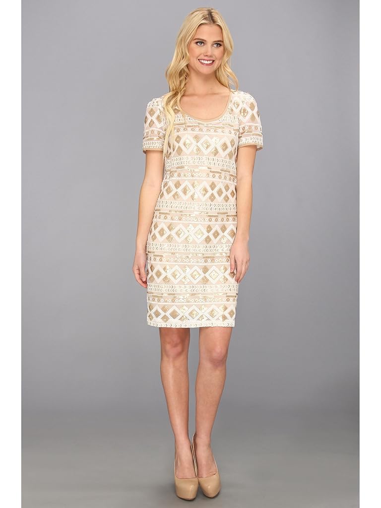 Muse Scoop Neck Sequins Sheath Dress