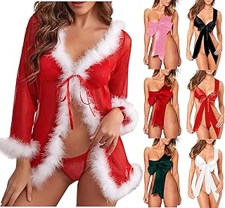 RUITOTP NoëL MèRe DéGuisement Femme Christmas Costume Adulte Lingerie Sexy Tenue Lingerie Femme NoëL Seduction,Lingerie Se...