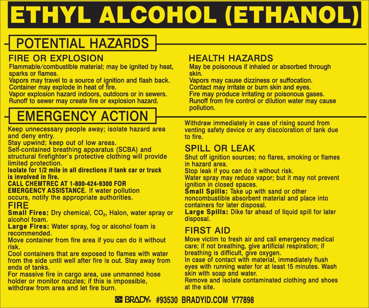 Brady 93530, Hazardous Material Label:Dot 5800.4-1987, 3 3/4