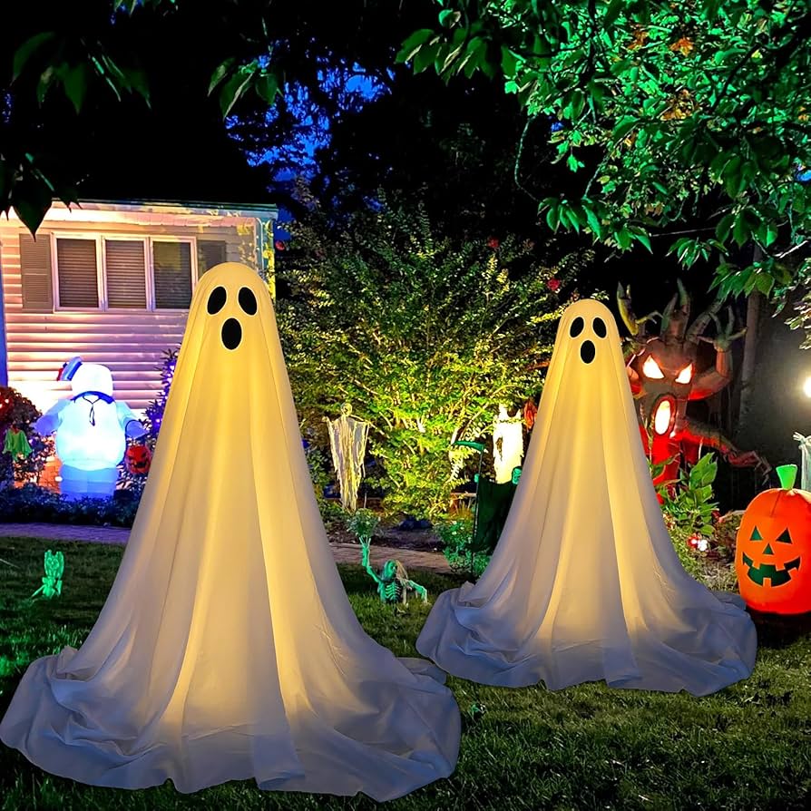 Amazon.com: DAZONGE 2 Pack Halloween Decorations Outdoor, Spooky ...