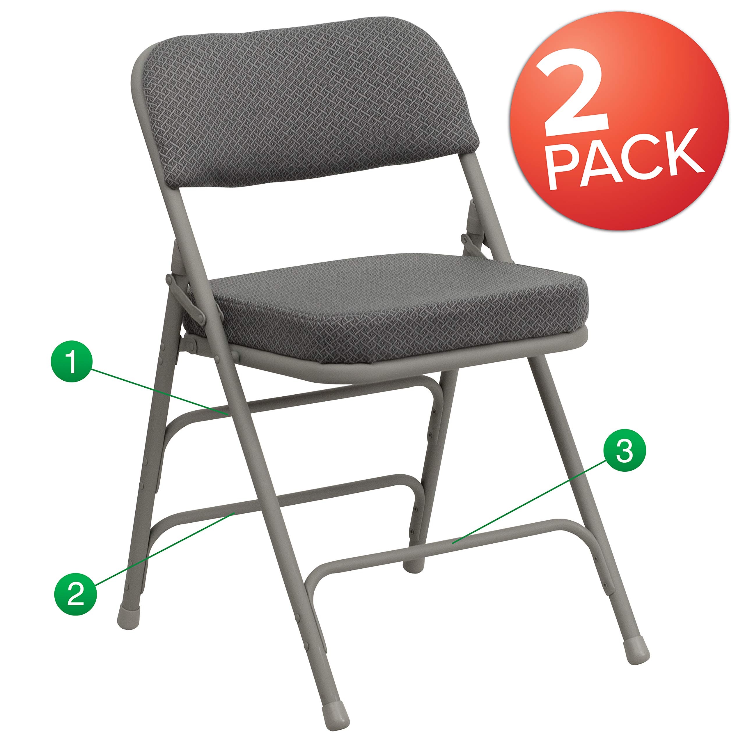 Cushioned folding chairs