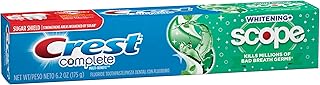 Crest Complete Multi-Benefit Fluoride Toothpaste, Whitening + Scope, Minty Fresh 6.2 oz