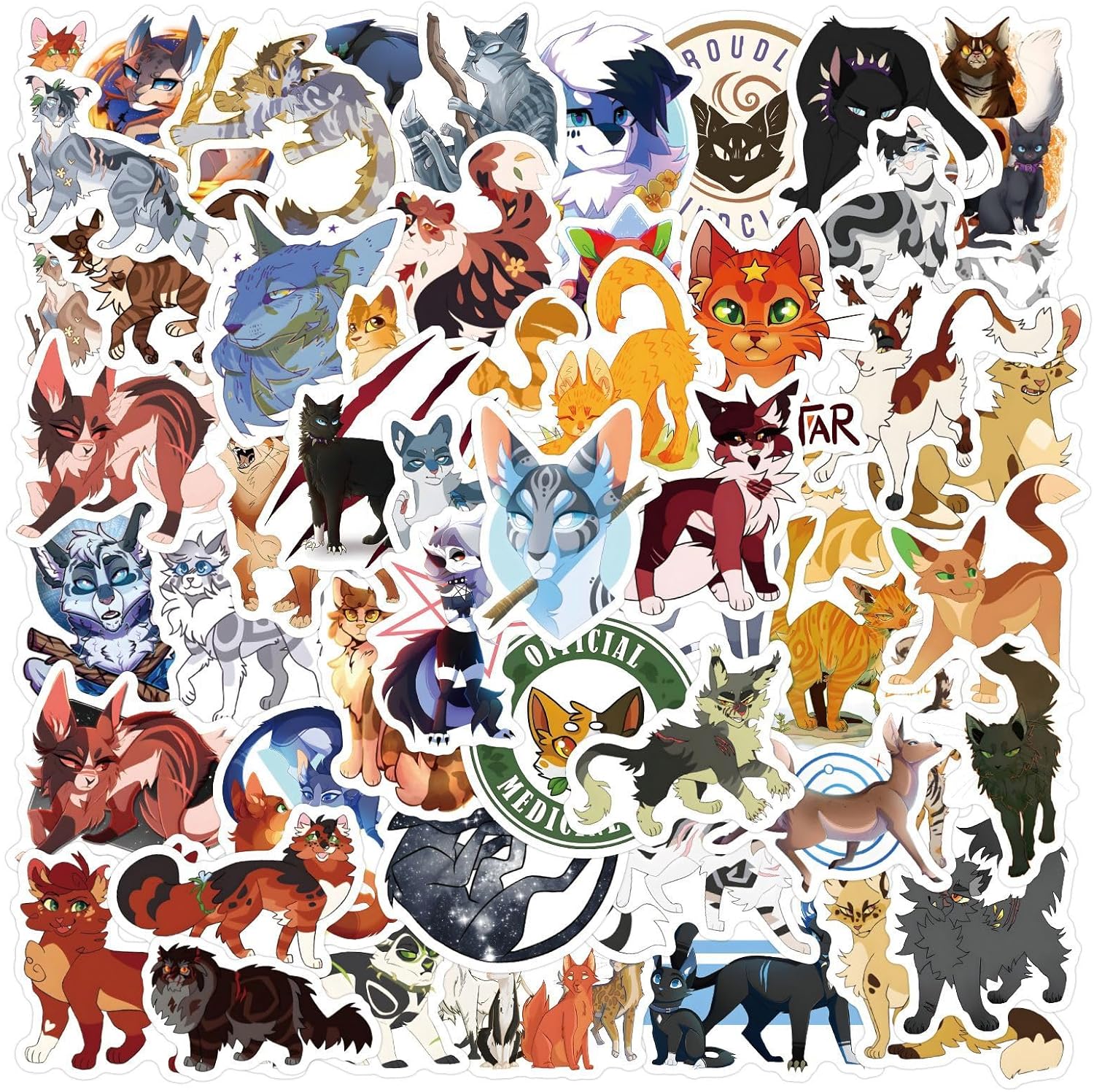 Warriors Cats Stickers 60PCS Cute Cats Pegatinas de Chile | Ubuy