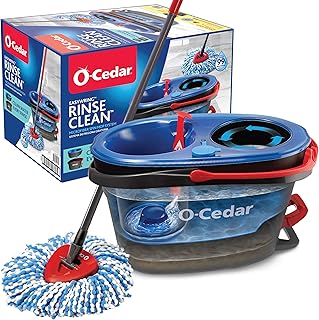 O-Cedar RinseClean Spin Mop & Bucket System | Clean with Clean Water | Removes 99% of Bacteria