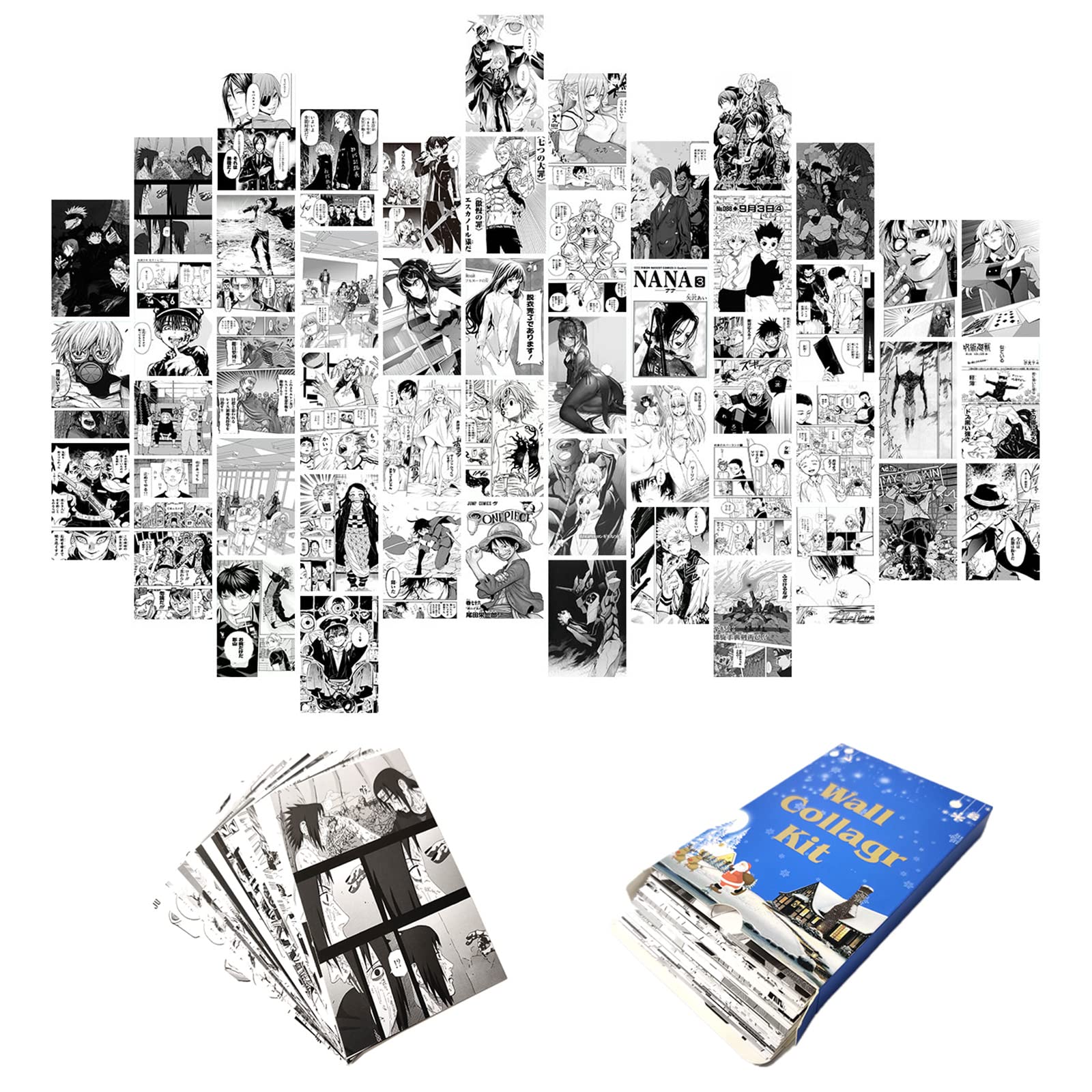 Buy Bossoshe 50Pcs Anime Photo Wall Collage Kit, Manga Panels s Picture ... image.