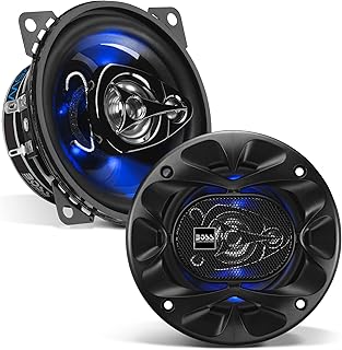 BOSS Audio Systems BE423 Rage Series 4 Inch Car Door Speakers - 225 Watts (Pair), 3 Way, Full Range, Tweeters, Coaxial, So...