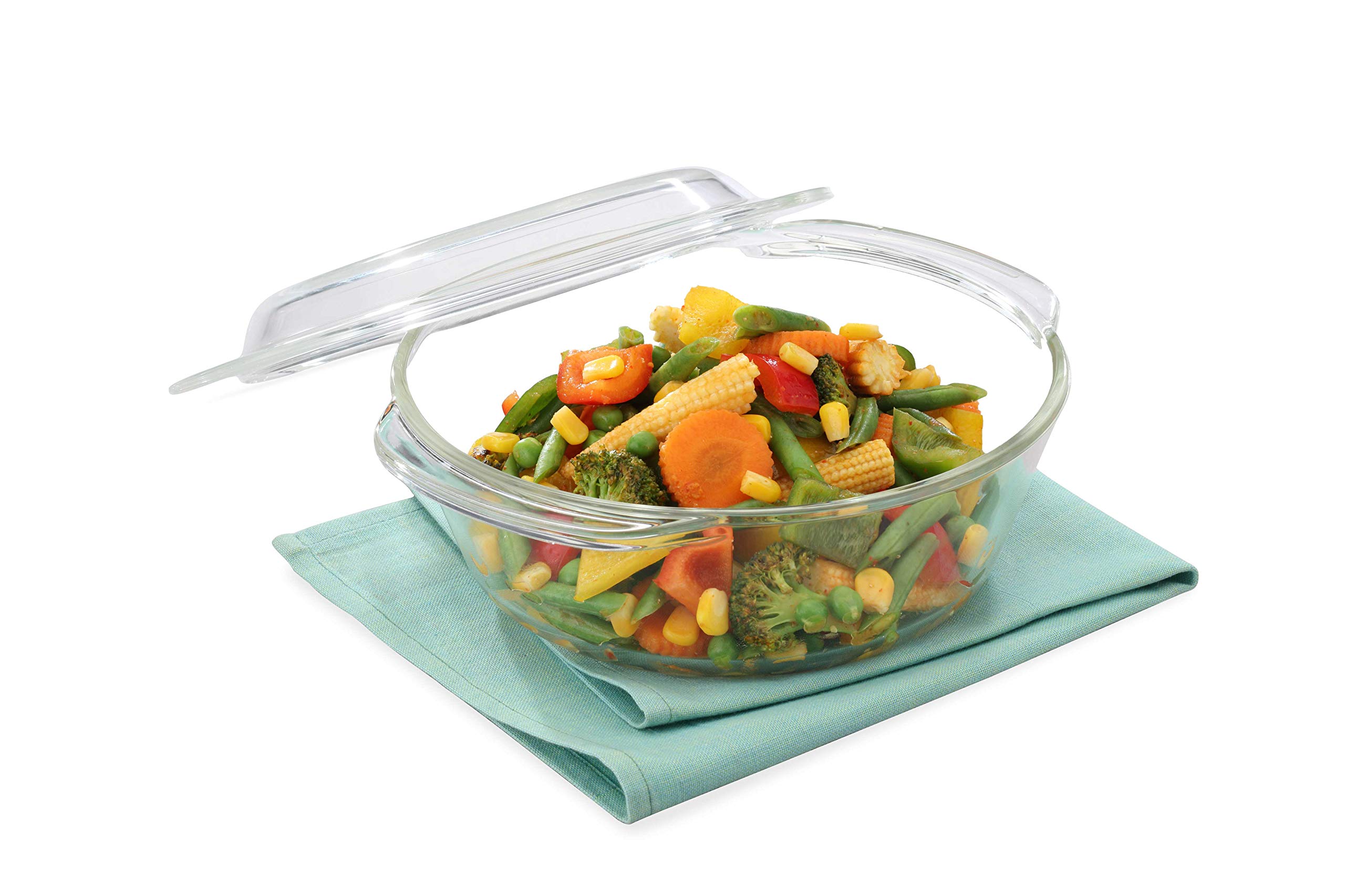 Signoraware Bake 'N' Serve Casserole Bakeware Safe and Oven Safe Glass , 1500ml, Set of 1, Clear