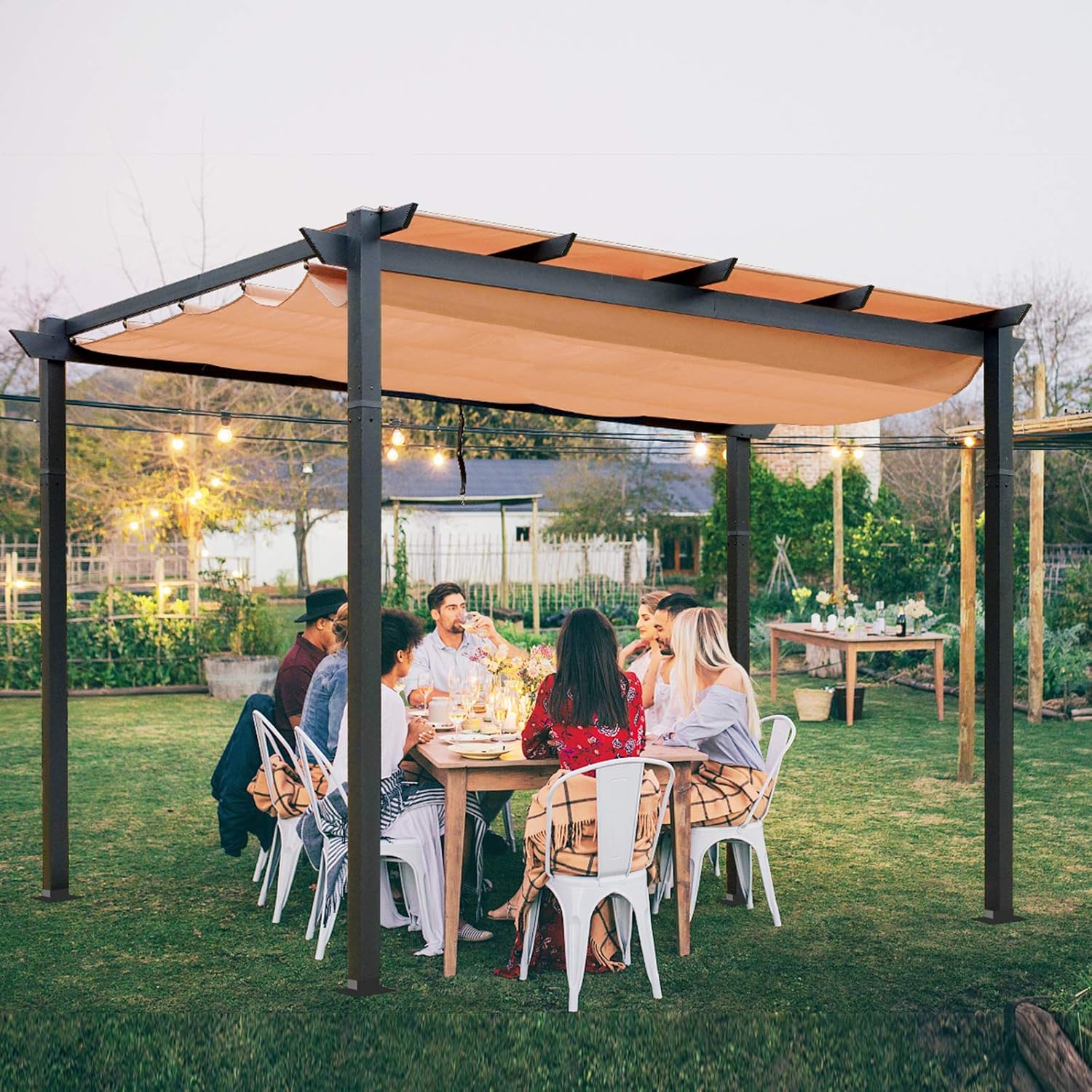 10 x 13 ft Outdoor Retractable Pergola Canopy Patio Philippines | Ubuy