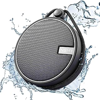 INSMY Portable Shower Speaker, IPX7 Waterproof Wireless Ourdoor Speaker with HD Sound, Support TF Card, Suction Cup for Ho...