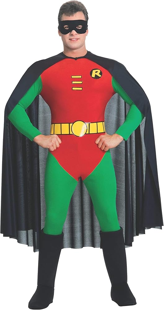 : Rubie's mens Classic Batman, Deluxe Robin Costume Party  Supplies, Red/Green, Large US : Toys & Games