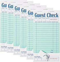 ZPARIK 6 Pack Guest Checks Books for Servers Server Note Pads, Waiter Checkbook, Waitress Notepad for Restaurants, Paper C...