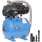 Superior Pump 94520 1/2 HP Cast Iron Convertible Jet Pump Kit W/24L, 24L Tank, Black