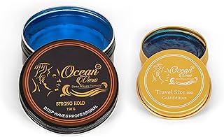 OCEAN VIEW DEEP WAVES POMADE, Water Based Wave Builder Pomades, 360 Wave Grease for Men Moisturizes, Controls and Style Bl...