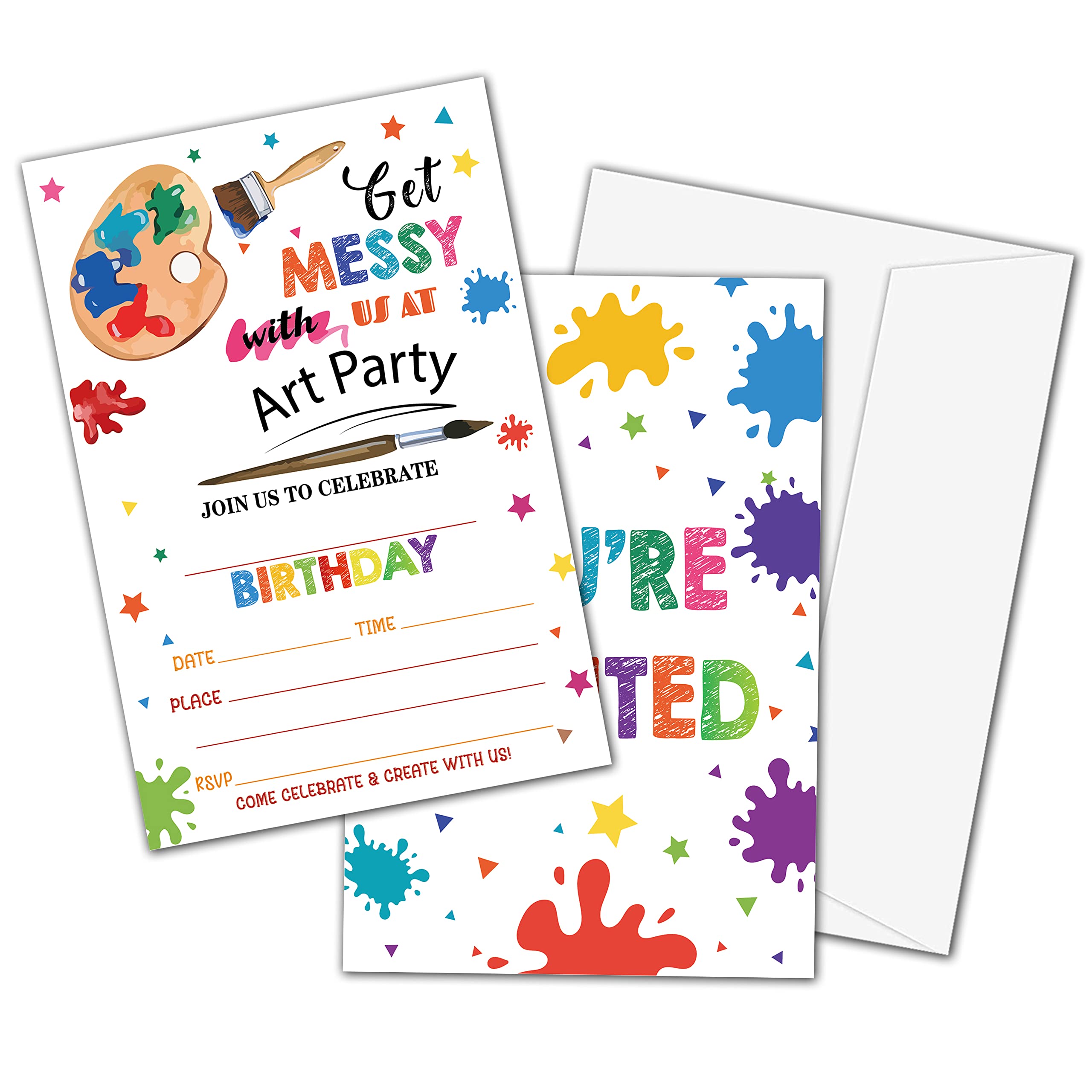 Art Party Invitations Girls