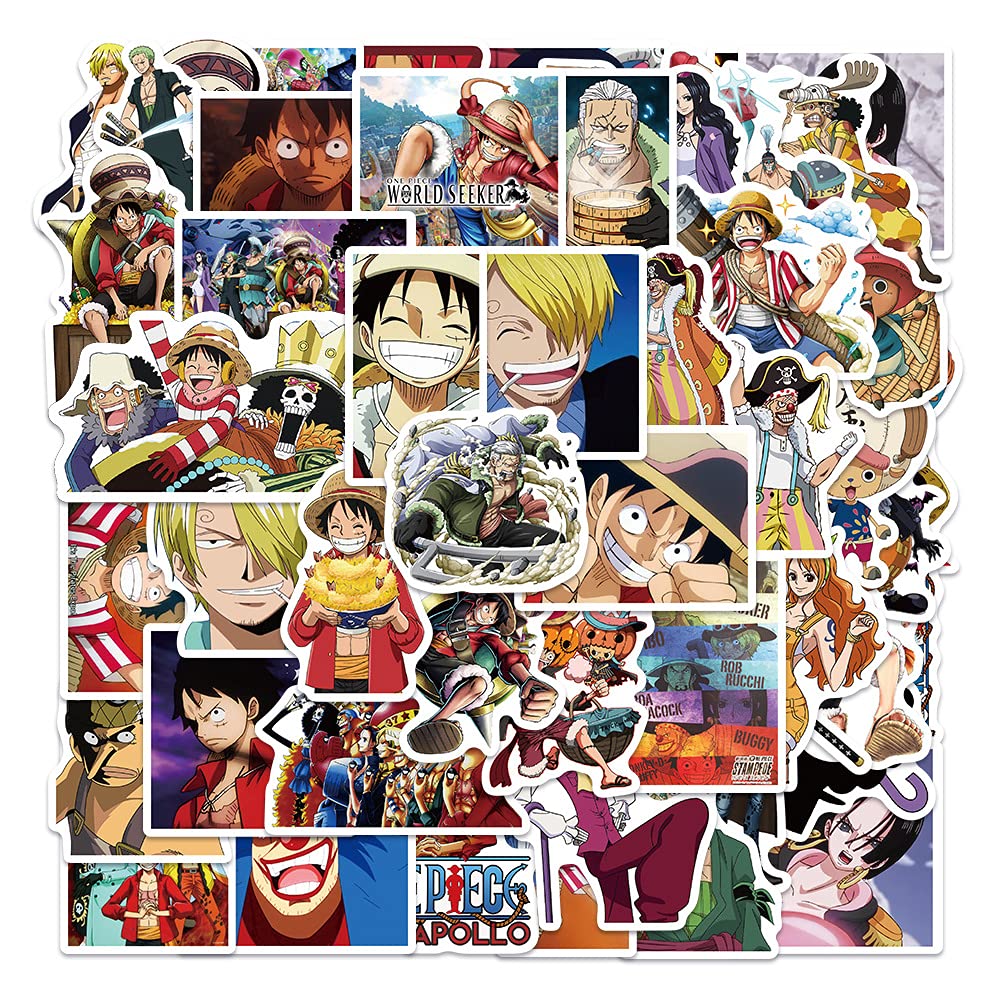 Buy 50Pcs Luffy Stickers Pack for Laptop,One Piece Anime Graffiti ...