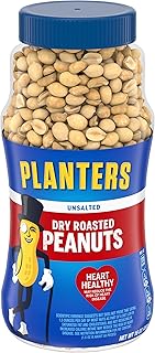 Planters Unsalted Dry Roasted Peanuts, 16 Ounce (4 Pack)