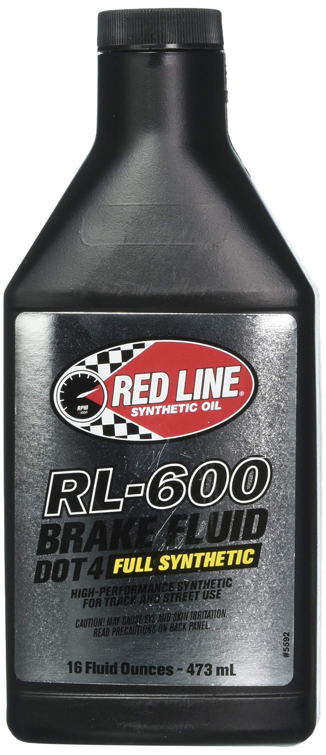 Red Line 90404 RL-600 High Performance Track/Street DOT 4 Brake Fluid - 500 Milliliter