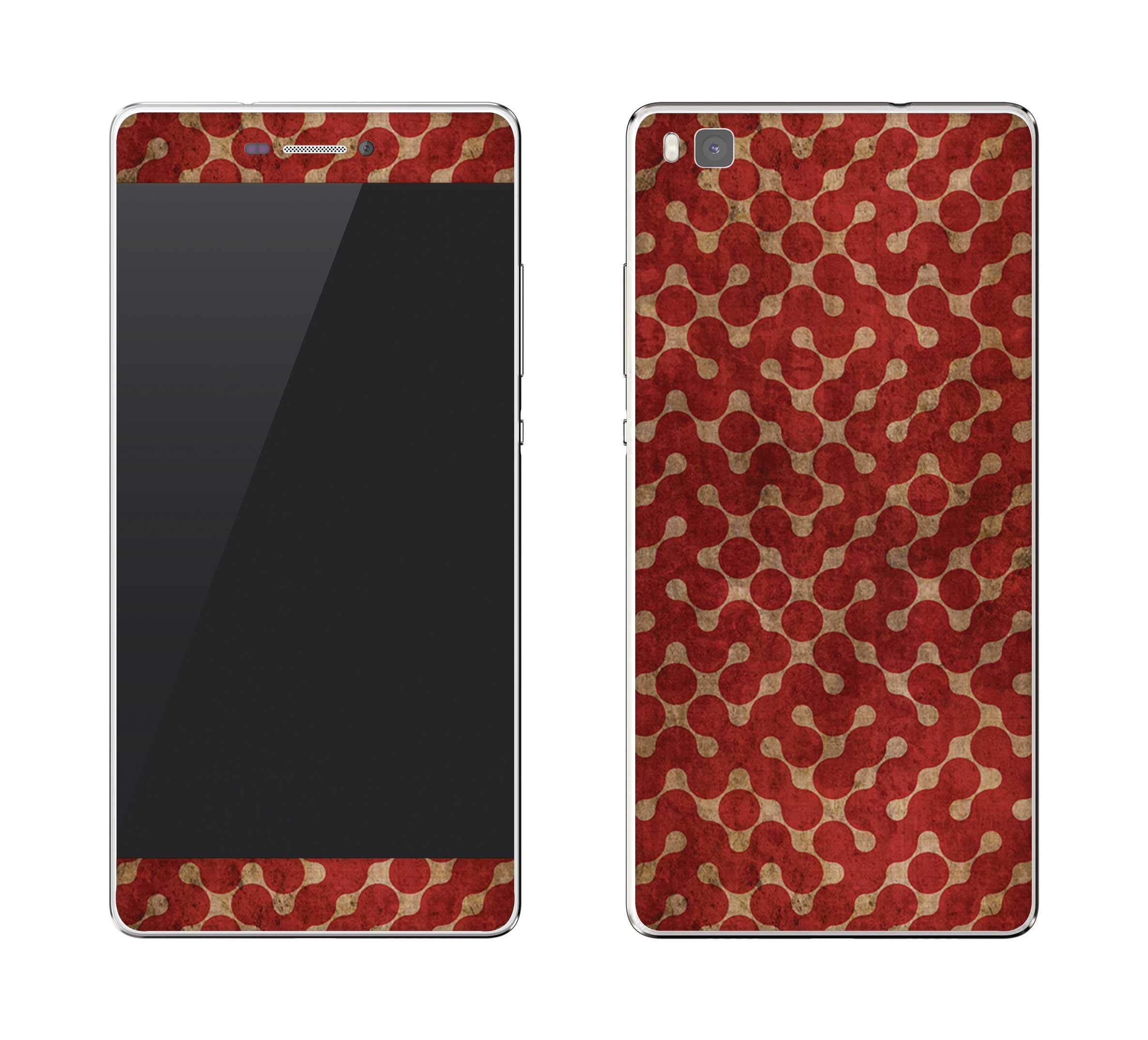 Stylizedd Ultra Premium Vinyl Skin Decal Body Wrap for Huawei P8 - Connect The Dots (Red)