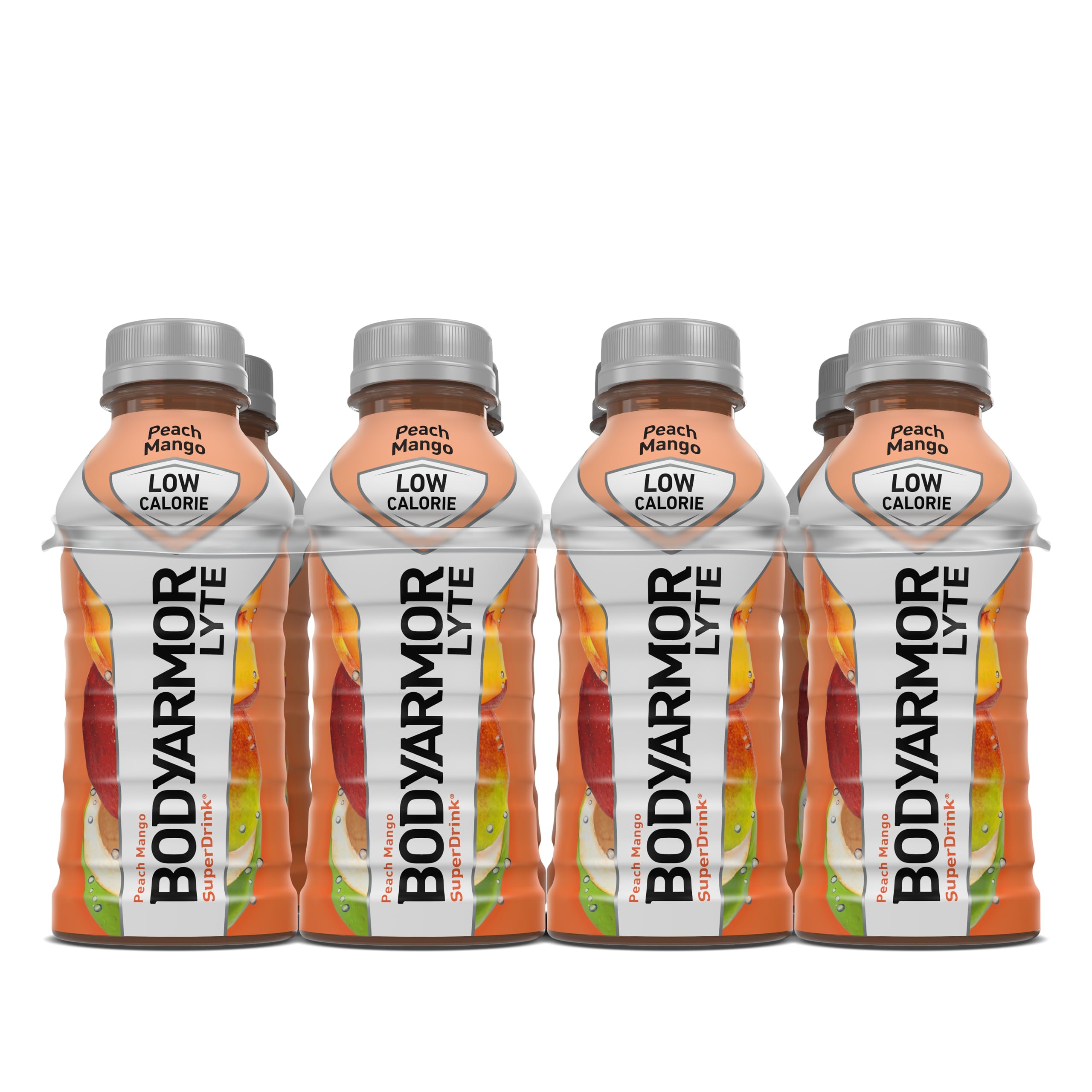 BODYARMOR LYTE Sports Drink Low-Calorie Sports Beverage, Peach Mango, Coconut Water Hydration, Natural Flavors With Vitamins, Potassium-Packed Electrolytes, Perfect For Athletes, 12 Fl Oz (Pack of 8)