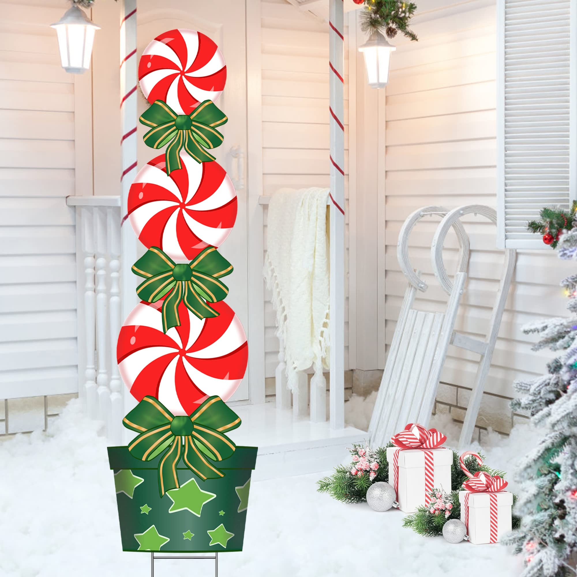 Amazon.com : Outdoor Christmas Decorations -47In Candy Xmas Yard ...