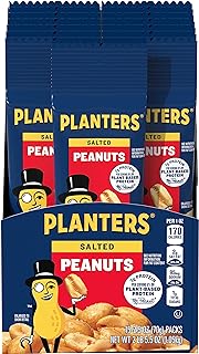 PLANTERS Salted Peanuts, Nuts Individual Packs, Party Snacks, Snack Nuts, Snacks On the Go, Plant-Based Protein, Snacks fo...