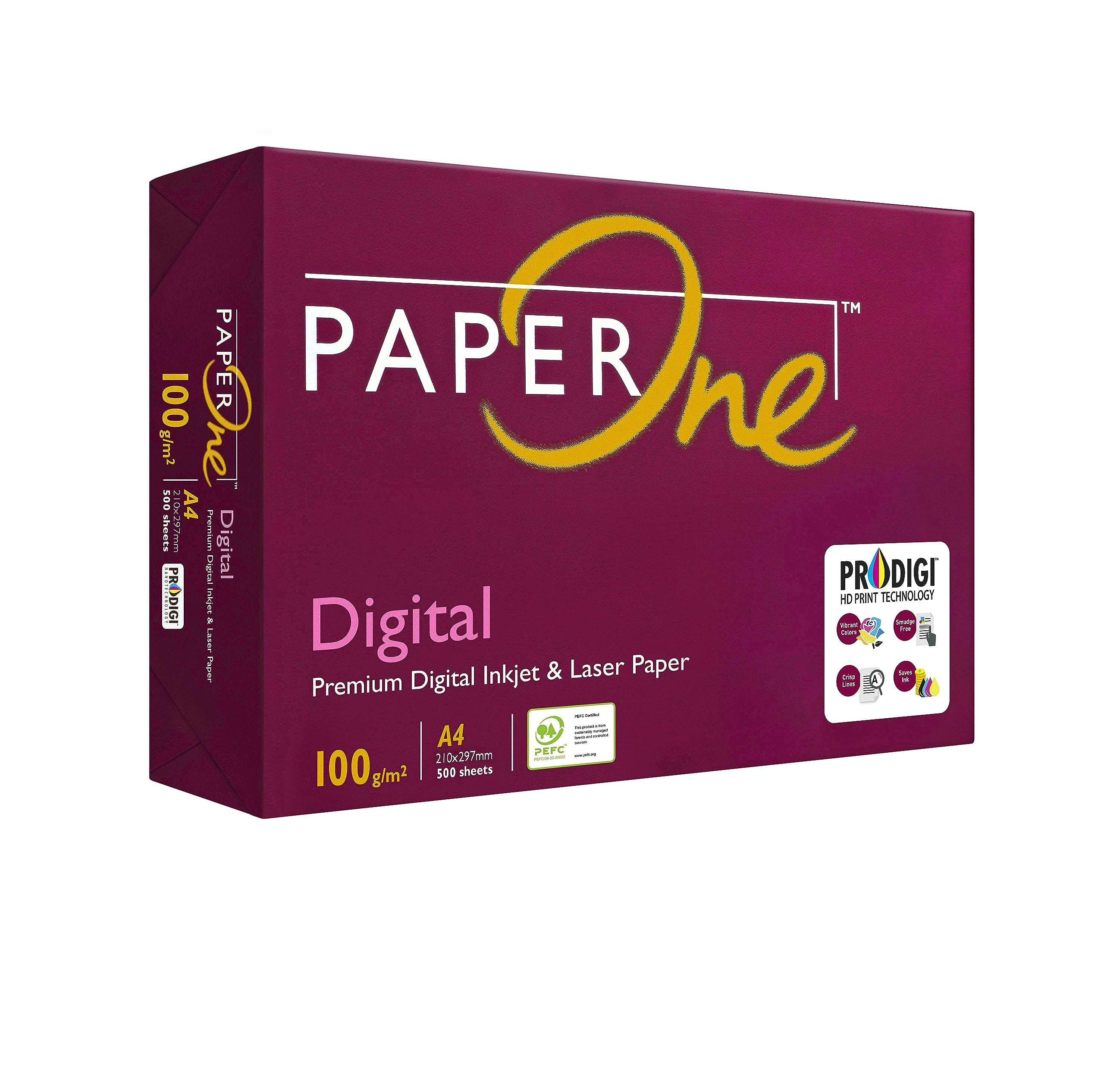 PaperOne™ Digital Premium Copy Paper, 100 GSM, A4 Size, 500 sheets ream