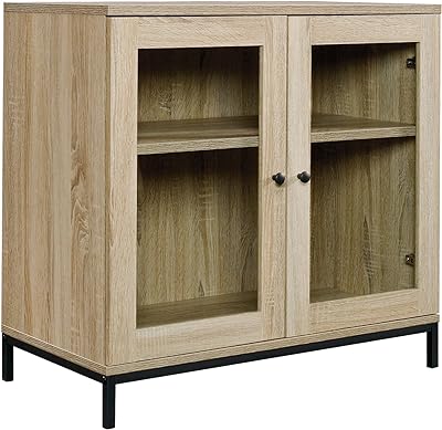 Sauder 420035 North Avenue Display Cabinet, For TVs up to 32", Charter Oak finish