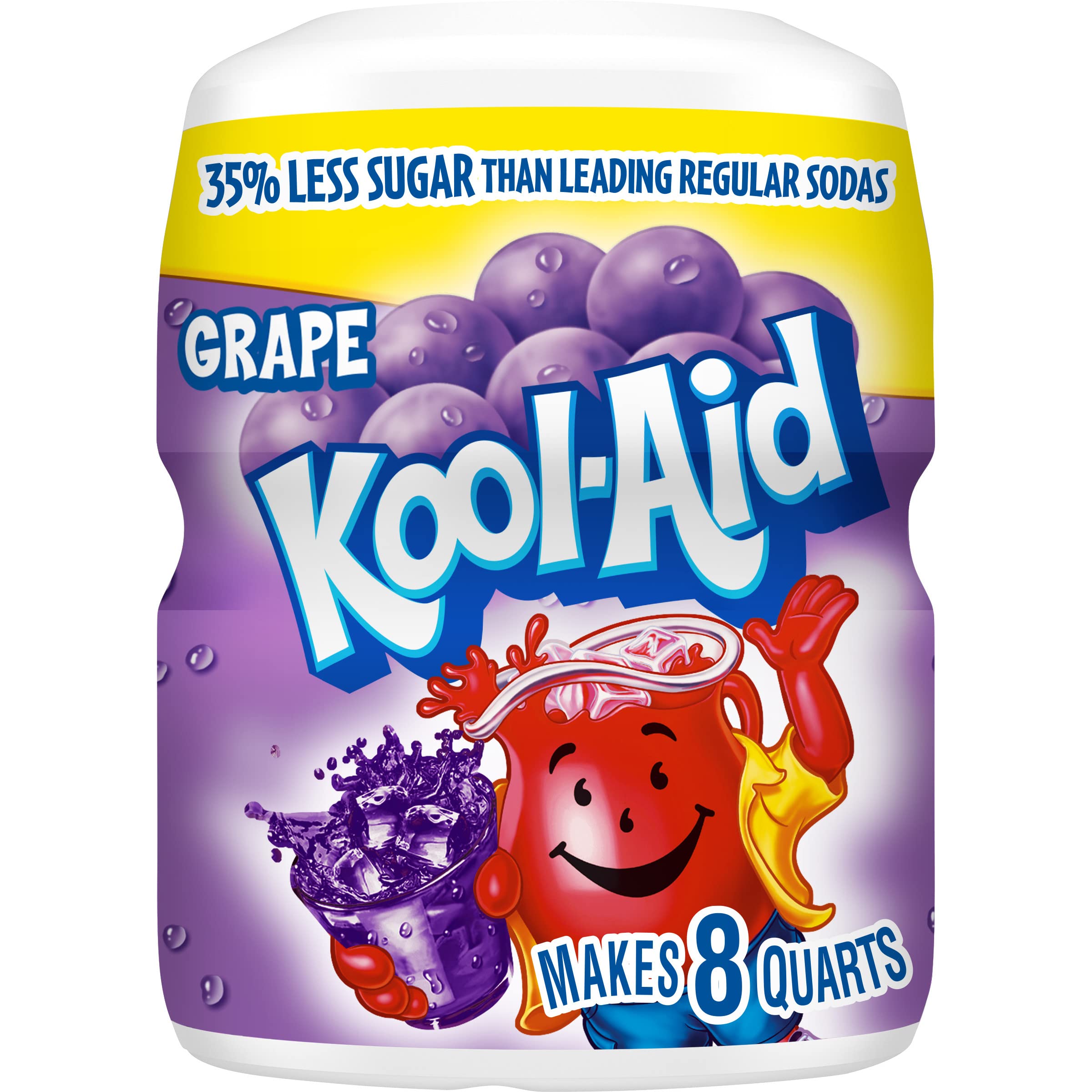 Kool-Aid Caffeine Free Grape Sweetened Powdered Drink Mix 1 Count 19 oz Canister