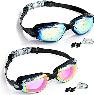 EWPJDK Swim Goggles - 2 Pack Swimming Goggles Anti Fog No Leaking For Adult Women Men