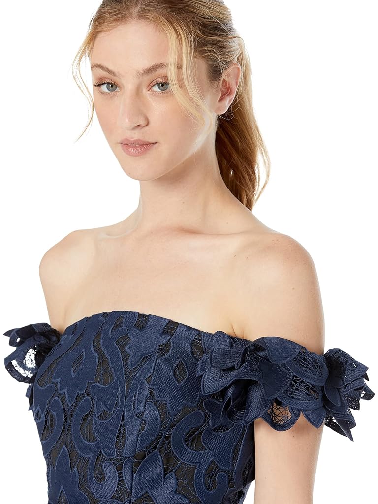 MILLY Britton Guipure Lace Off-the-Shoulder Dress