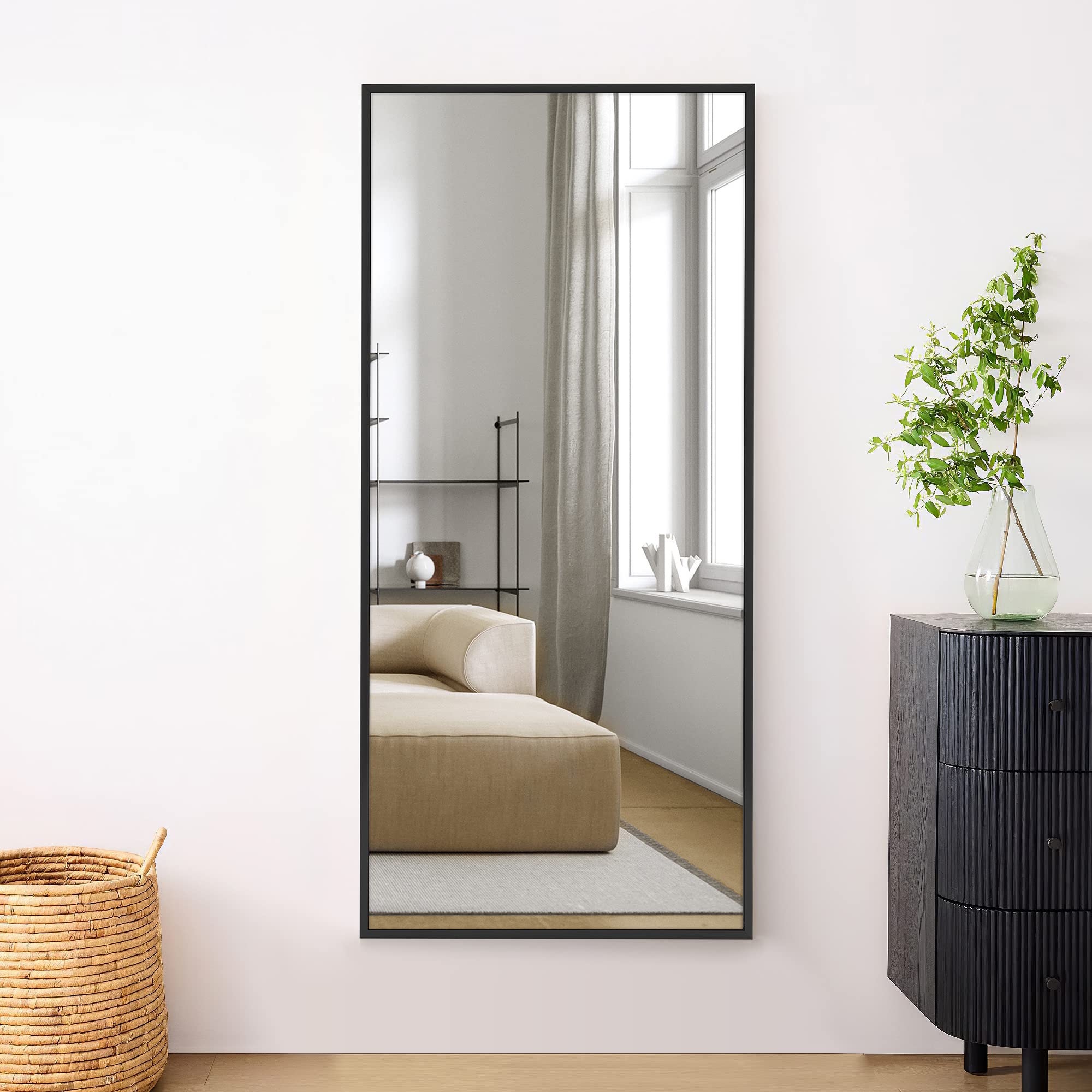 Amazon.com: MIRUO Full Length Mirror Decor Wall Mounted / Floor ...