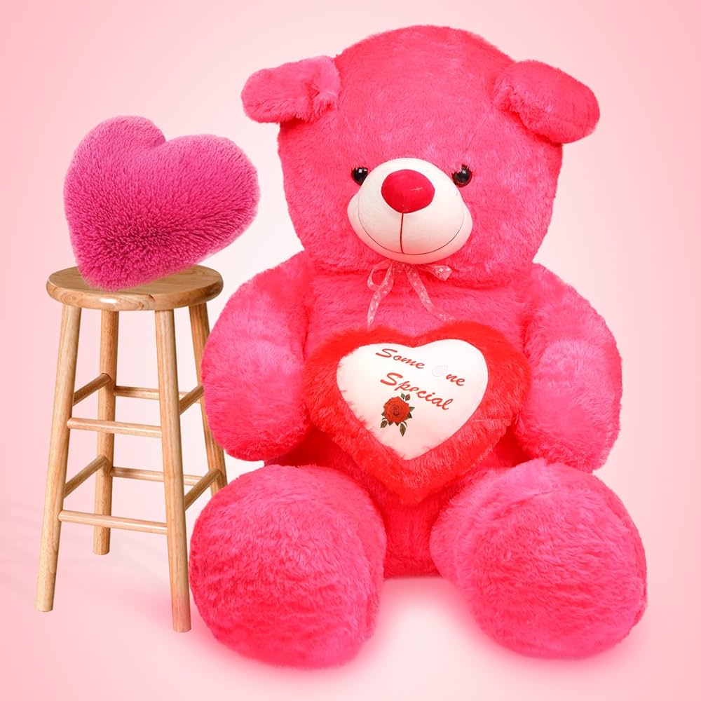 Buy Aafreen Soft Stuffed Pink Teddy Bear Soft Toy (4.5 Ft) Online at ...