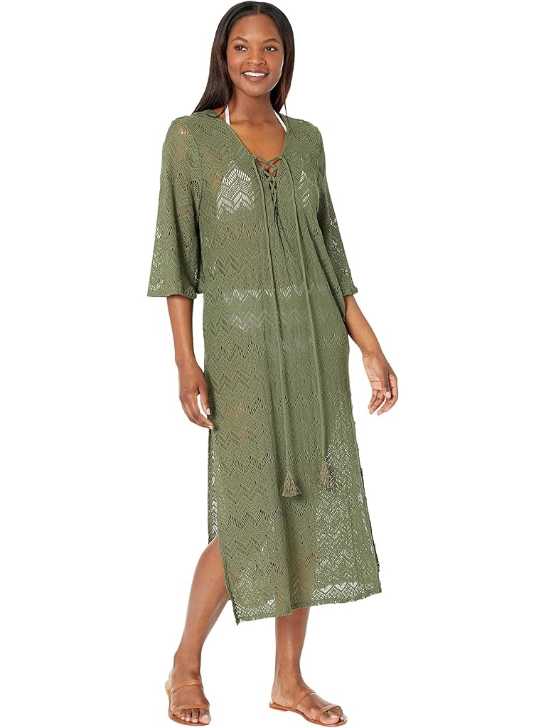 Vince Camuto Crochet Caftan Cover-Up