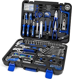 Prostormer 259-Piece Tool Kit, General Household Tool Set with Plastic Storage Toolbox, Portable Home/Auto Repair Tool Box...