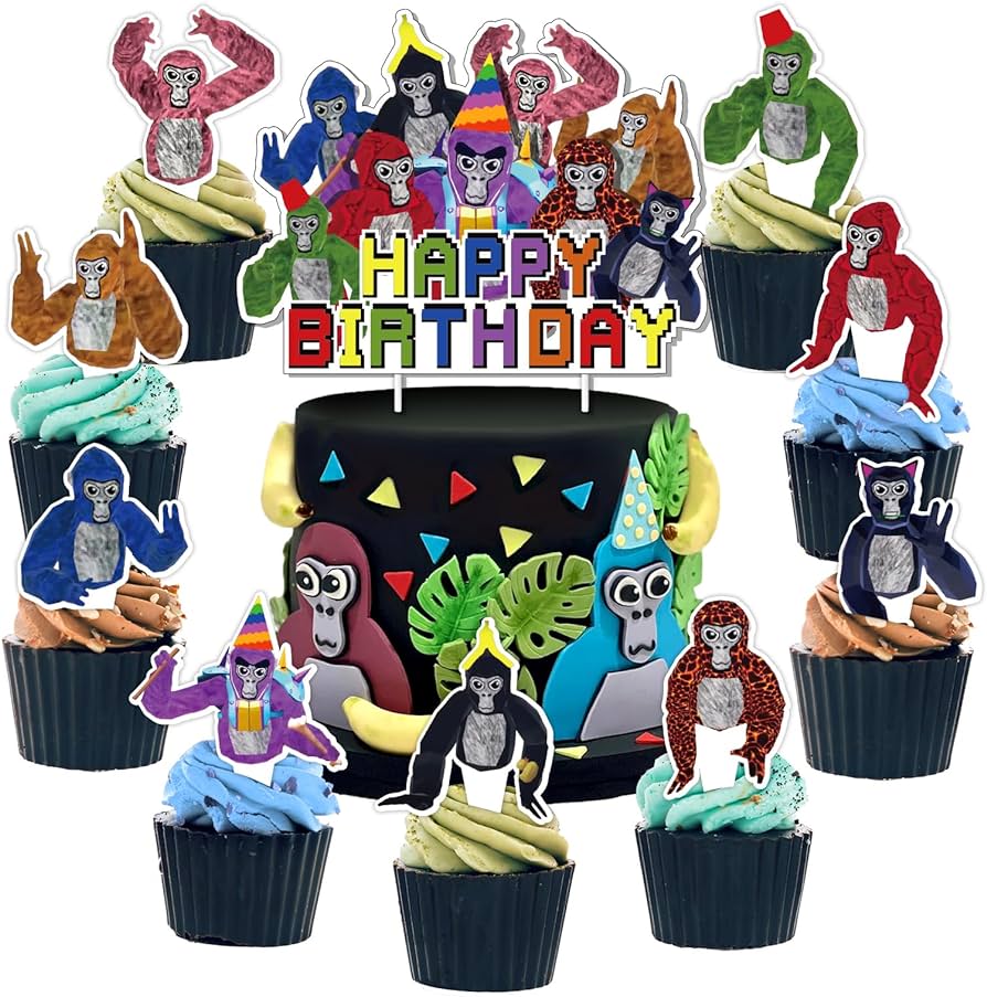 Amazon.com: Gorilla game Party Decoration, Gorilla game Cake ...