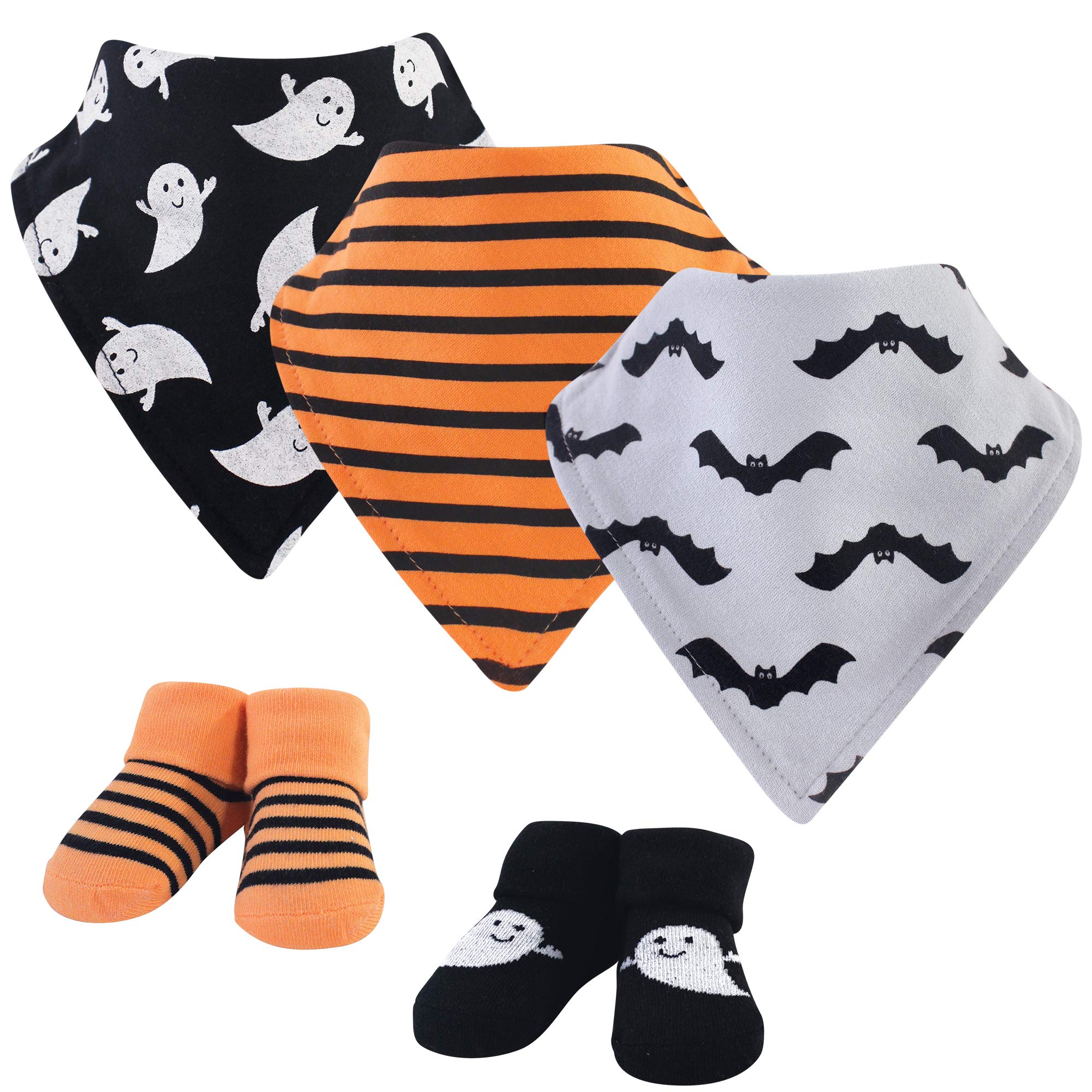 Hudson BabyUnisex Baby Cotton Bib and Sock Set