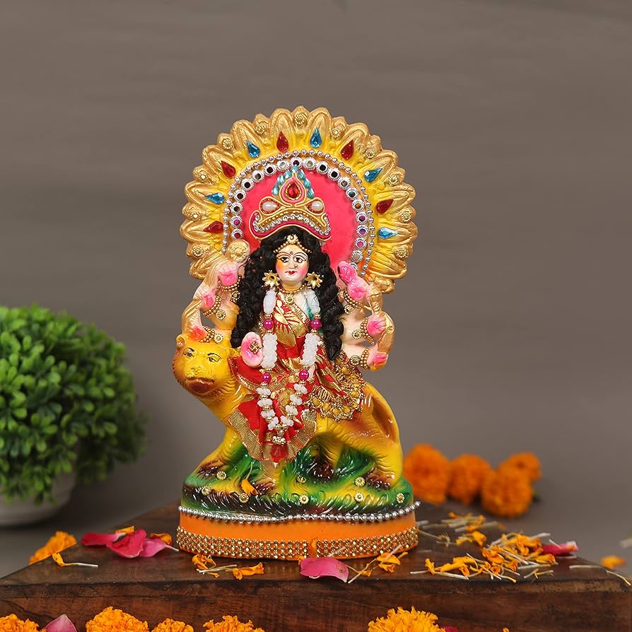 Buy Khajuraho Crafts | Maa Durga Idol with Dress & Jewellery ...